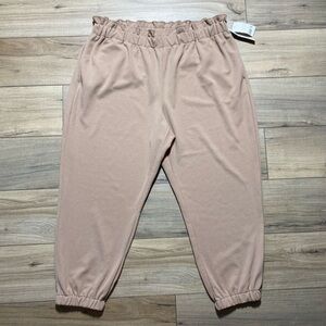 Bar III Women's‎ Paper Bag Waist Pull On Pants Size 3X Warm Ginger